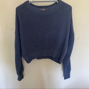 Urban Outfitters Blue Knit Crop Sweater